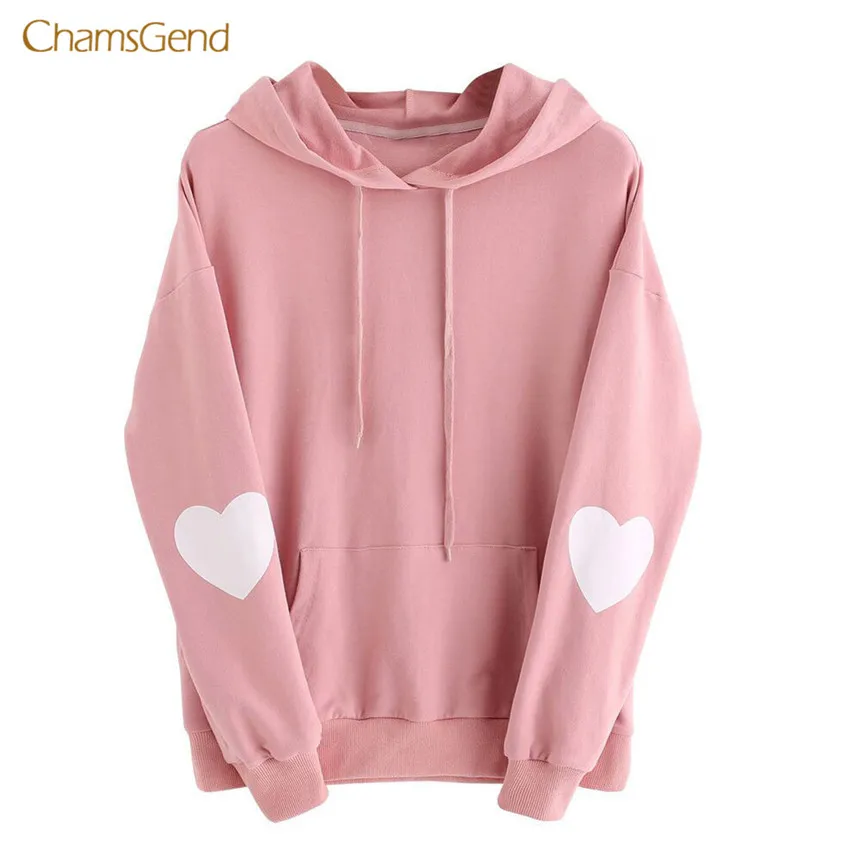 Женские толстовки с капюшоном CHAMSGEND повседневные белые хлопковые пуловеры