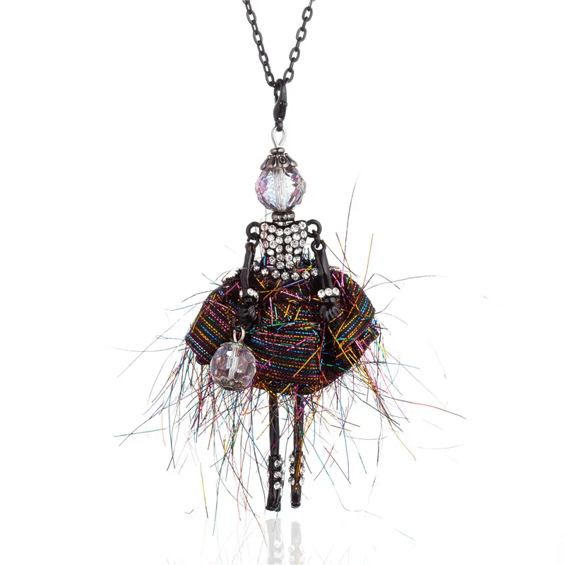 Новое модное ожерелье для кукол девочек красное платье ожерелья с сумочкой и