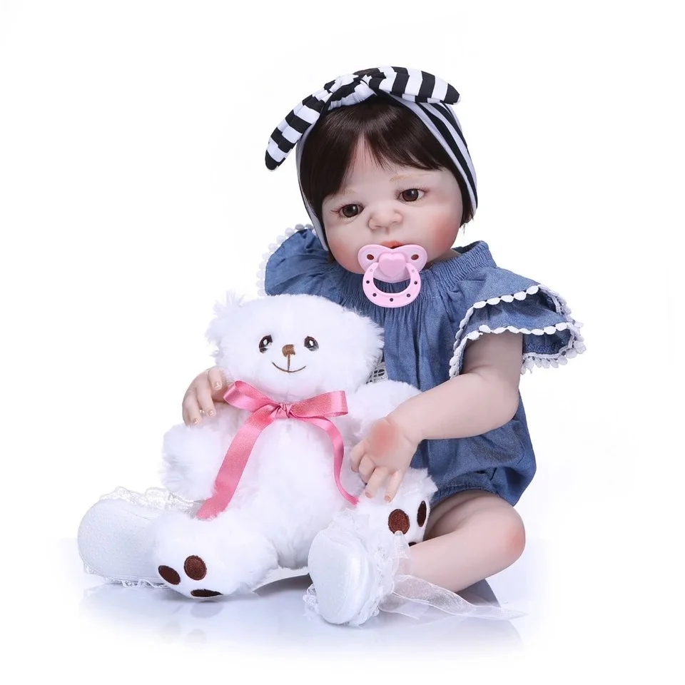 Unidoll baby reborn girl 22in vynil Реалистичная Кукла детская вечеринка для малышей лето bebe vinil