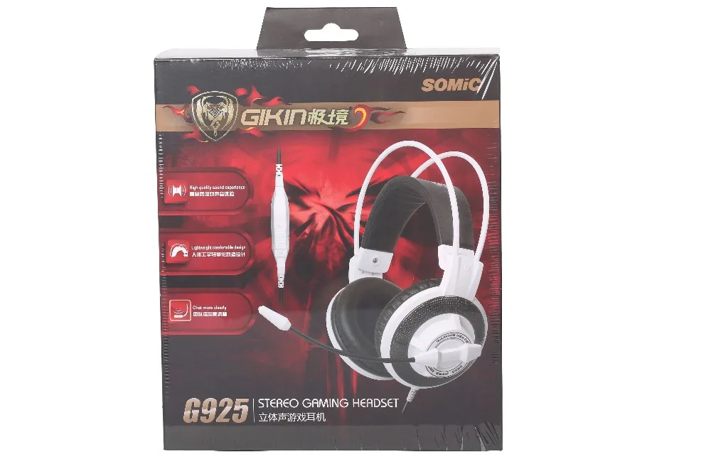 10pcsSomic G925 игровая гарнитура глубокий бас стерео наушники с микрофоном и