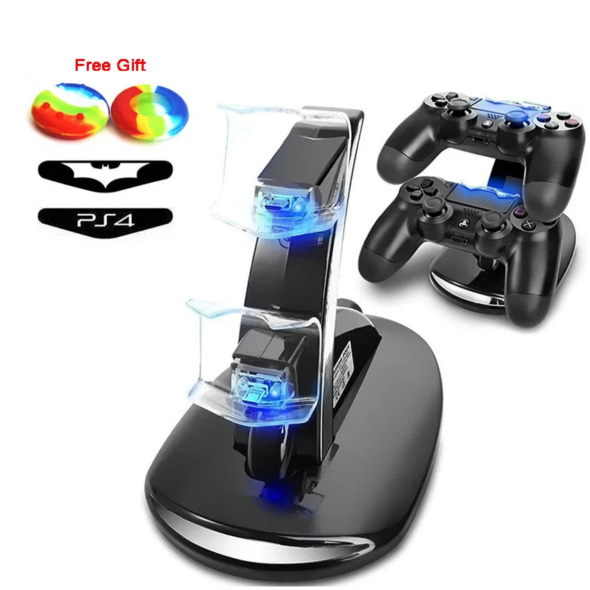 Для Dualshock 4 Dual Micro Зарядка через USB док станции Подставка для Playstation PS4 Slim PRO
