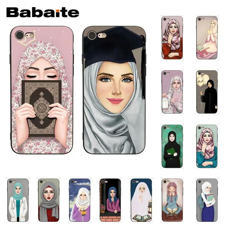 

Islamic Muslim Hijabi Girls Womemen Art Phone Case for iPhone 12 11 Pro 11Pro Max 8 7 6 6S Plus X XS MAX 5 5S SE XR 12mini