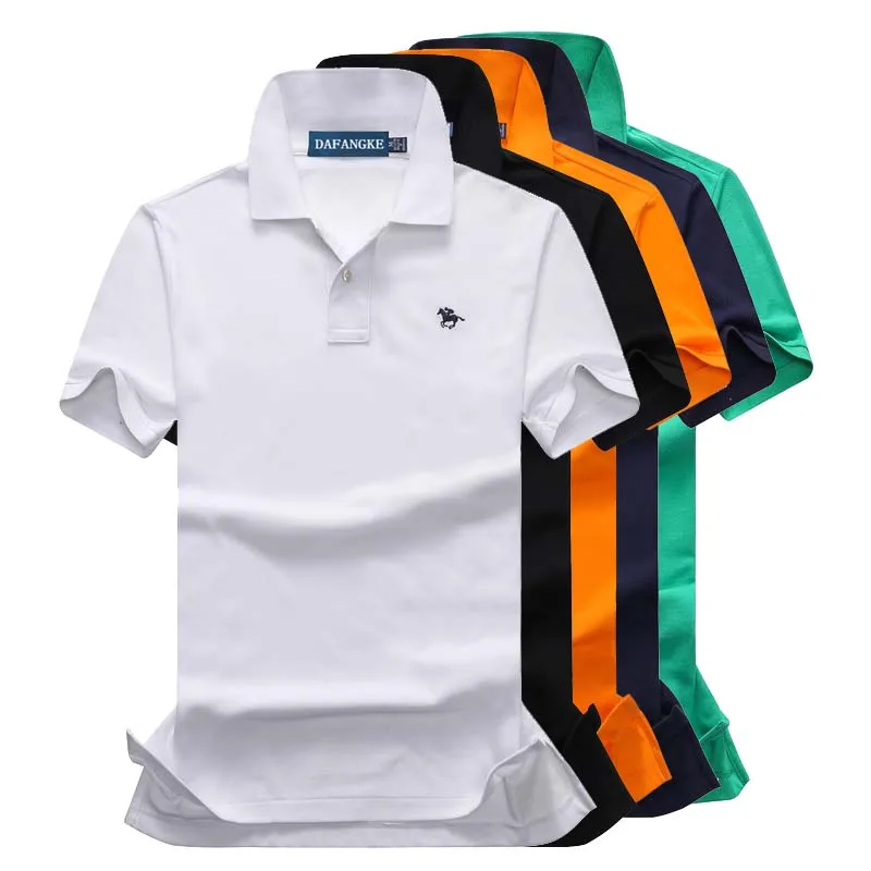 Рубашка поло P4 мужская с вышивкой лошади дышащая сорочка из мягкого хлопка лето