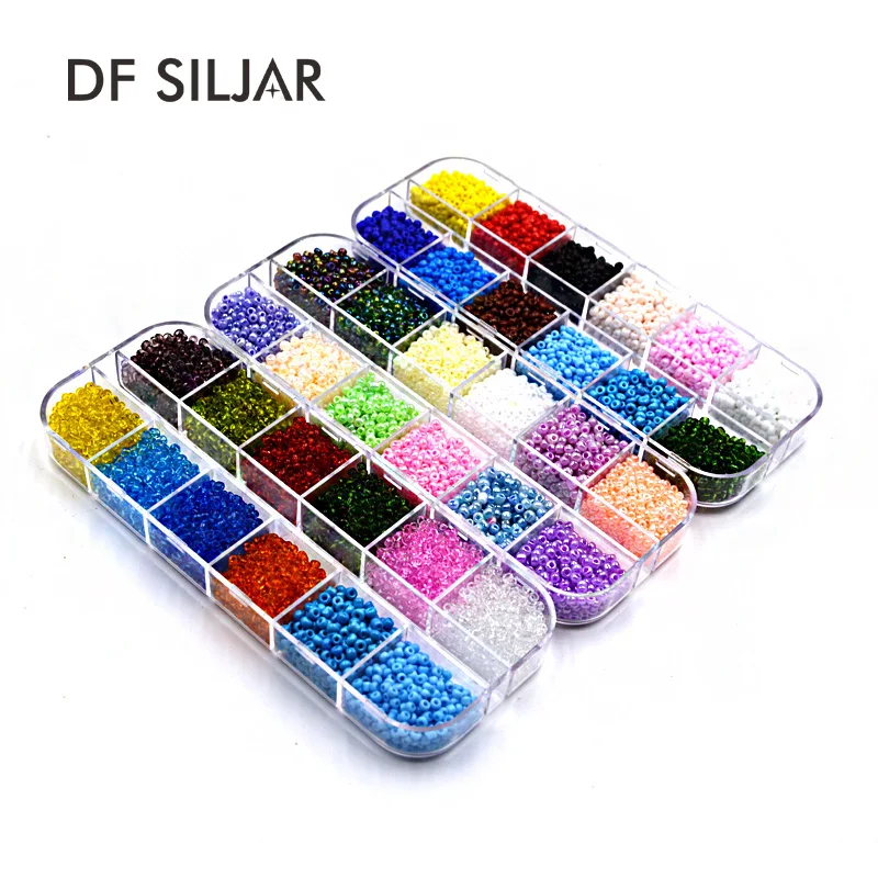 Коробка 2 5 4 мм смешанный чешский бисер россыпью разделитель стеклянный мини