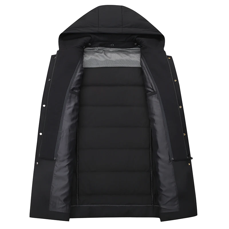 Длинный пуховик 10XL 8XL 6XL мужская зимняя куртка модный теплый белый с капюшоном