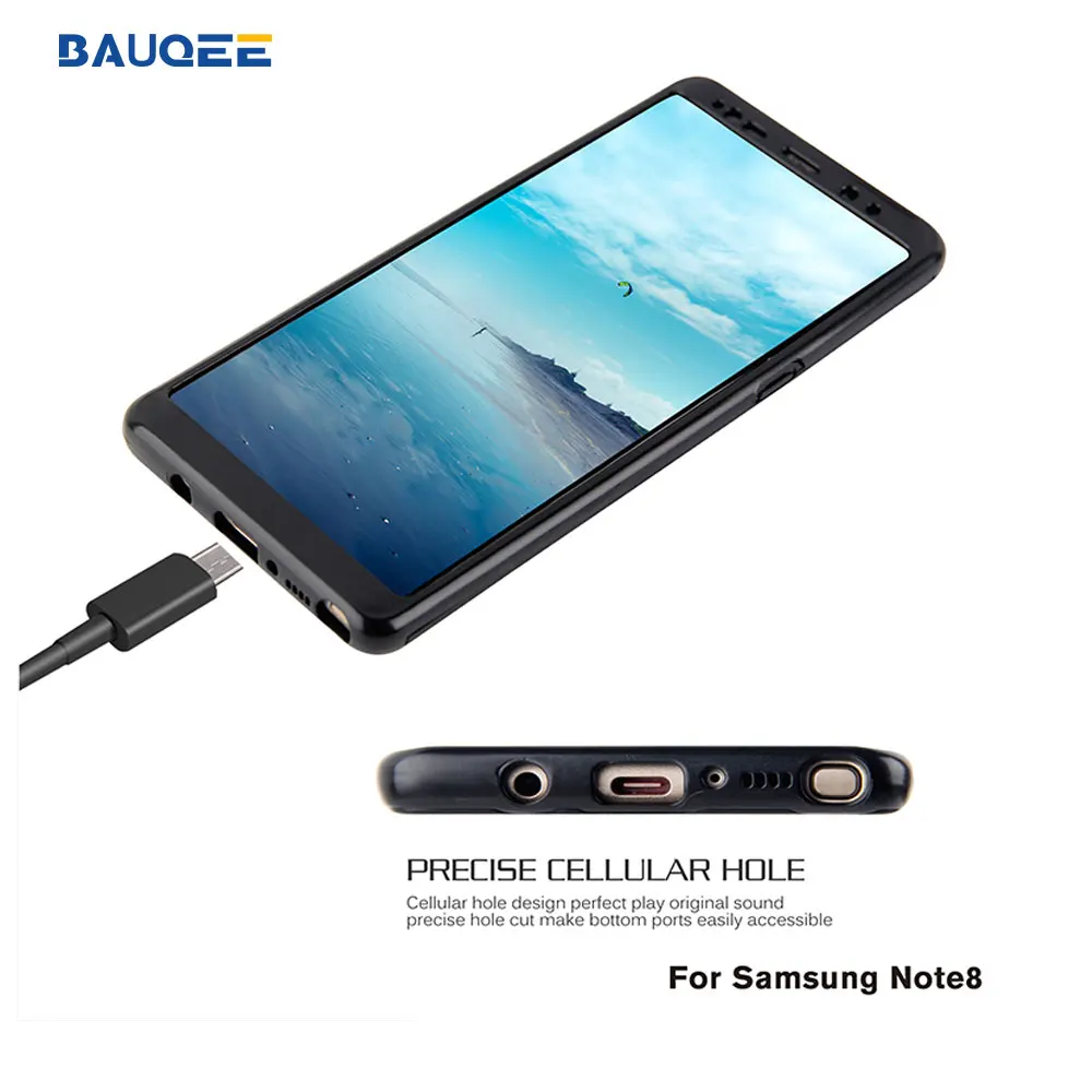 Bauqee задняя крышка для Samsung Galaxy Note 8 ультра тонкий и прочный Fit шок падение