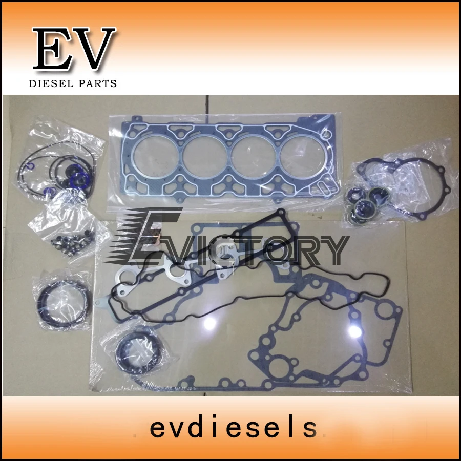 Fit for Kubota V2607 V2607T Full cylinder head gasket kit +crankshaft bearing and con rod | Engine Bearings