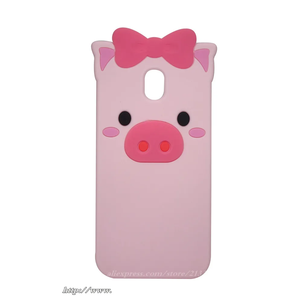 3D мультфильм Розовый Свинья Силиконовый чехол для телефона samsung Galaxy J7 2017 задняя