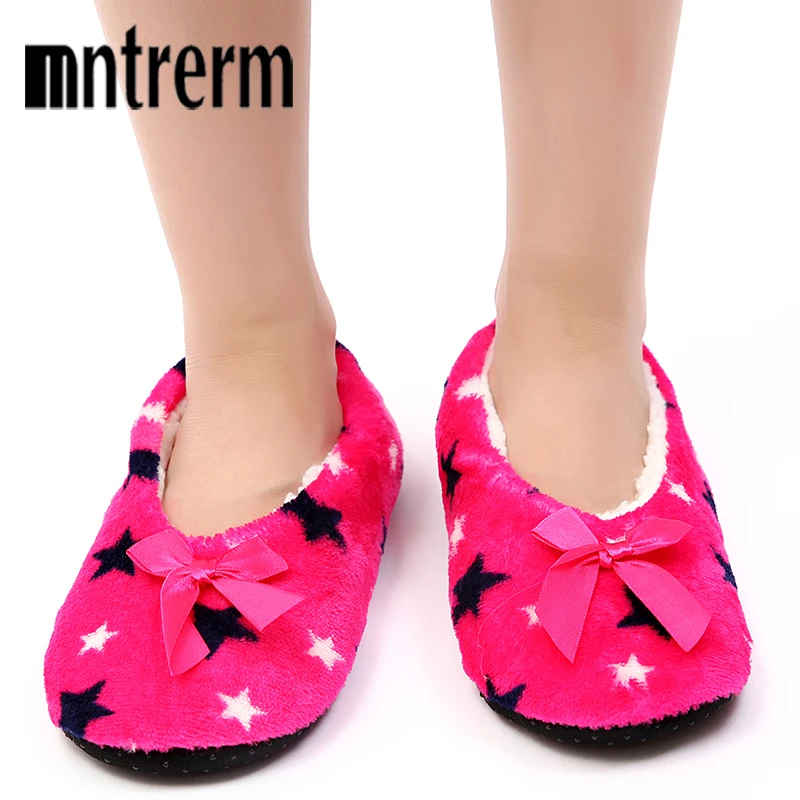 Женские зимние теплые домашние тапочки Mntrerm нескользящая домашняя обувь с