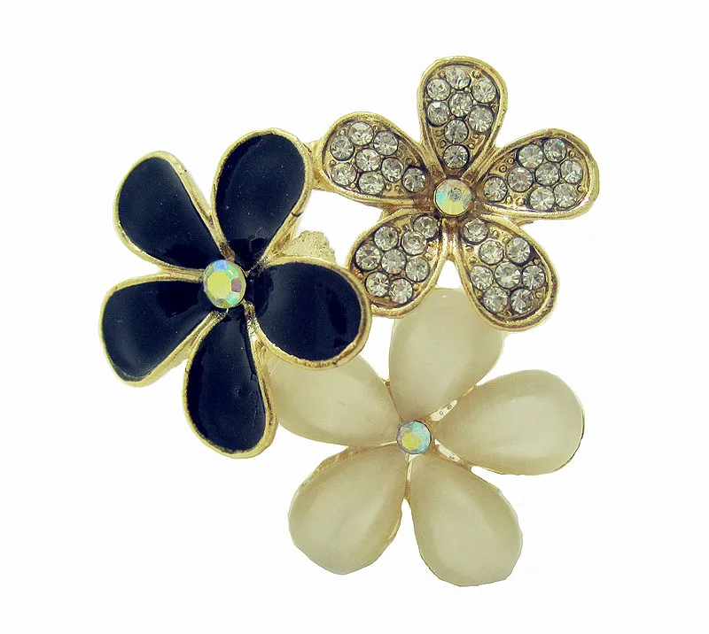 Модная брошь OneckOha с булавкой опаловым камнем металлический зажим черный экспорт