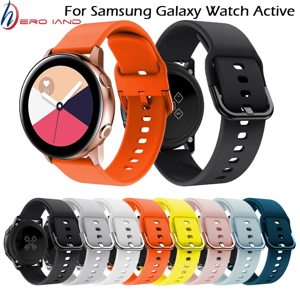 Новейший спортивный мягкий силиконовый сменный ремешок для Samsung Galaxy Watch active 2 42 мм