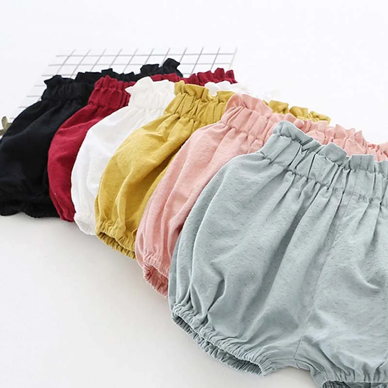 Baby Girls Shirts Children 2019 New Spring Autumn 1-5 Year Old Waist Agaric Lace Pants Big PP Bloomers |