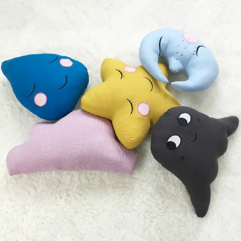 Прекрасная звезда облако Луна дом Подушка капли дождя спокойный сон куклы Nordic