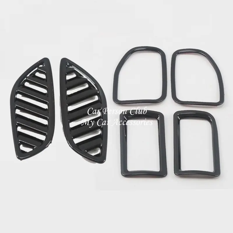 06-Model B-6pcs Для Mitsubishi Outlander 2013- передний маленький Кондиционер вентиляционное отверстие крышка рамы Планки ABS хром аксессуары для автомобиля - Цвет: 06-Model B-6pcs