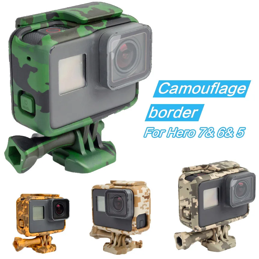 Боковая открытая Защитная камуфляжная рамка чехол для GoPro Hero 7 6 5 Черная Спортивная камера для Go Pro 7 6 5 Аксессуары для экшн-камеры