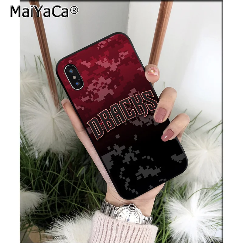 MaiYaCa Arizona Diamondbacks TPU Мягкий силиконовый черный чехол для телефона Apple iPhone 8 7 6 6S Plus X XS
