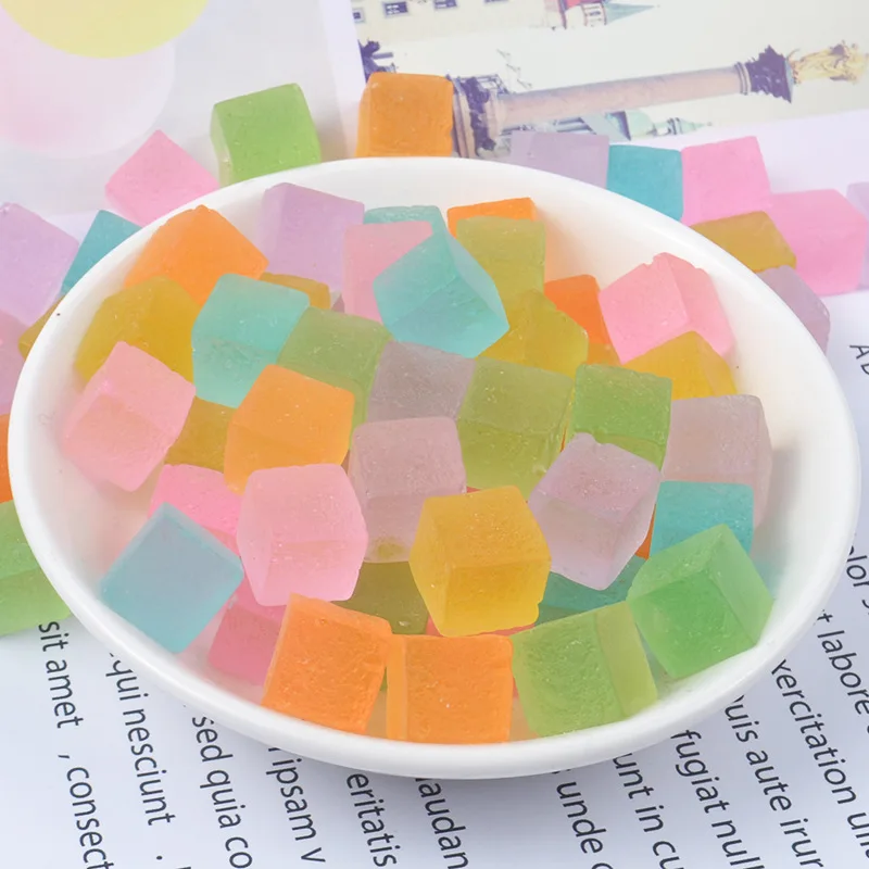 10 шт./лот, разноцветный сахарный куб, полимерная глина, амулеты для слизи, набор, чтобы сделать добавку в слайде, клей для глиняного слизи, наполнитель