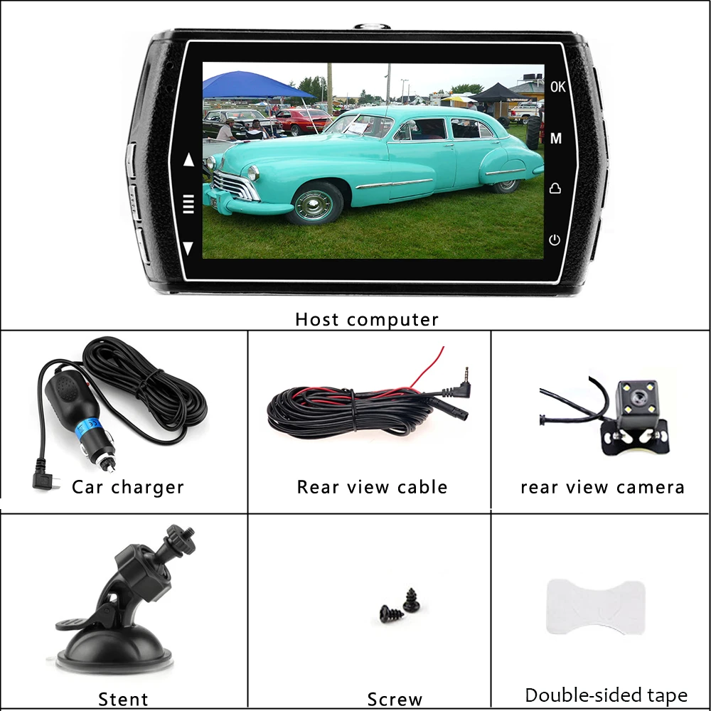 Dash Cam Dual Lens Car DVR Vehicle Camera Full HD 1080P 3&quot IPS Front/Rear Night Vision Video Recorder G-sensor Parking Monitor |