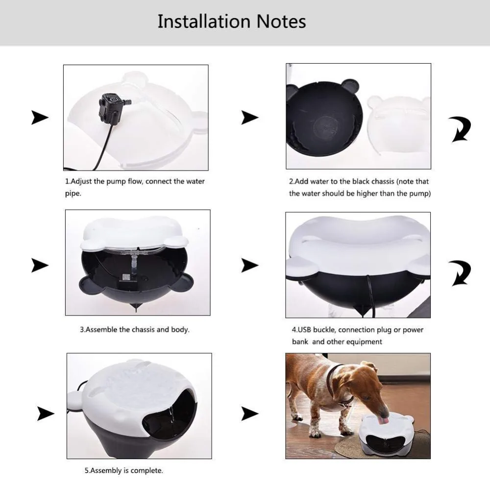 1.5L Automatic Pet Water feeder Circulation Dispenser Cat Fountain For Small And Medium Size Of Dogs All Cats Rabbit | Дом и сад