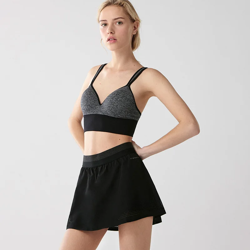 Hemp gray CrazyFit ударопрочный спортивный бюстгальтер размера плюс для девушек Высокая поддержка для женщин для бега для йоги фитнеса спорта бюстгальтер Топ - Цвет: Hemp gray