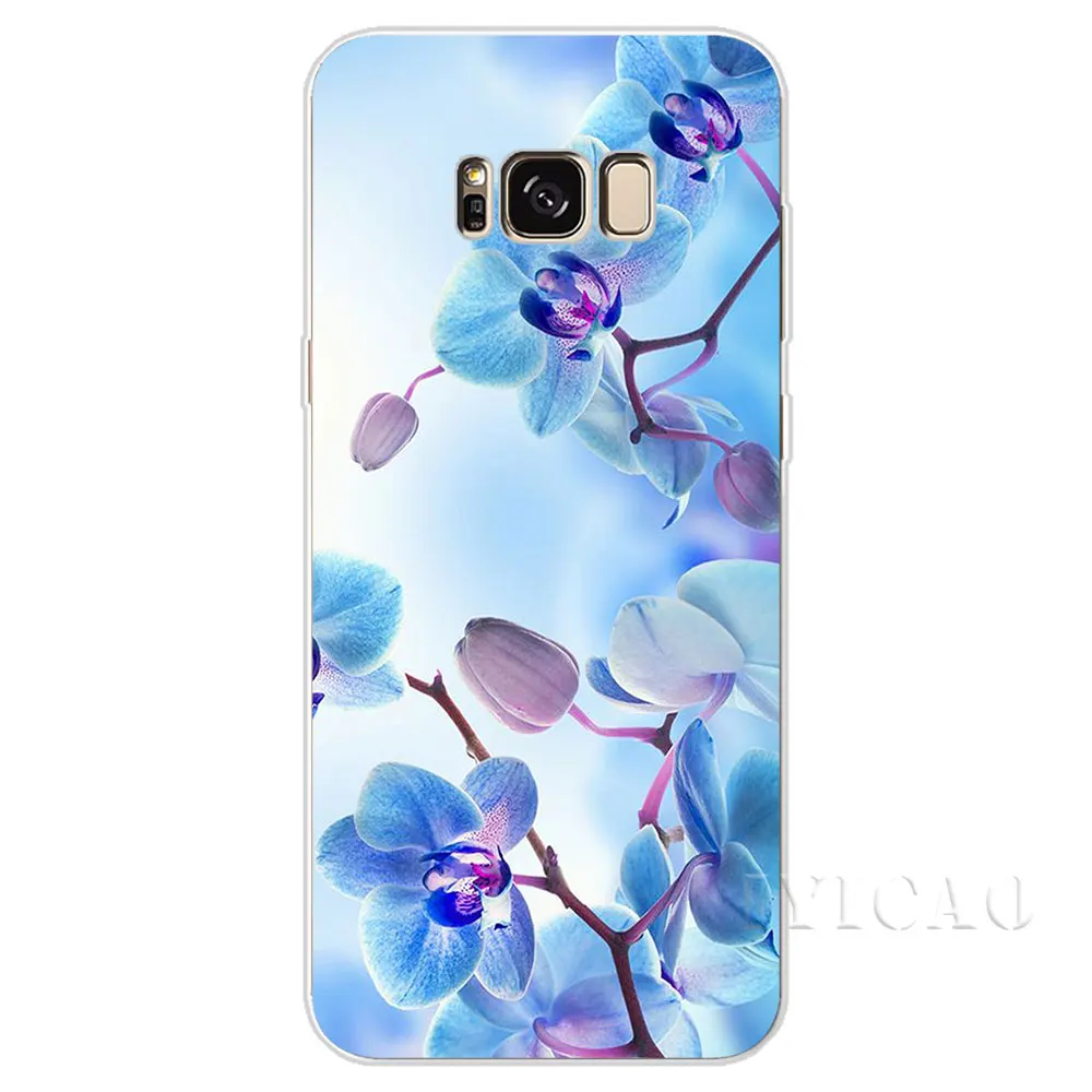 IYICAO цветы орхидеи жесткий чехол для Samsung Galaxy S6 S7 край S8 S9 S10 плюс S10e Note 8 9