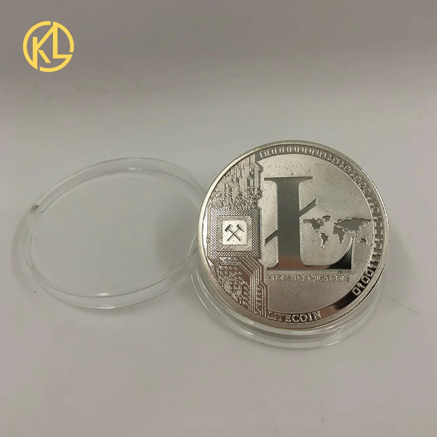 99.99% позолоченная монета Биткоин с серебряным покрытием BTC Litecoin пульсация эфириум тире Monero EOS монета криптовалюта металлическая памятная монета - Цвет: CO16-2