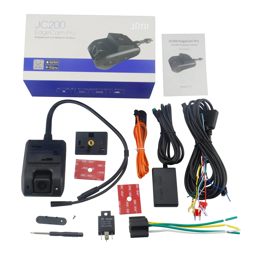 JC200 3G WCDMA умный GPS для автомобиля Tracker живое видео потоковое двойная камера Запись