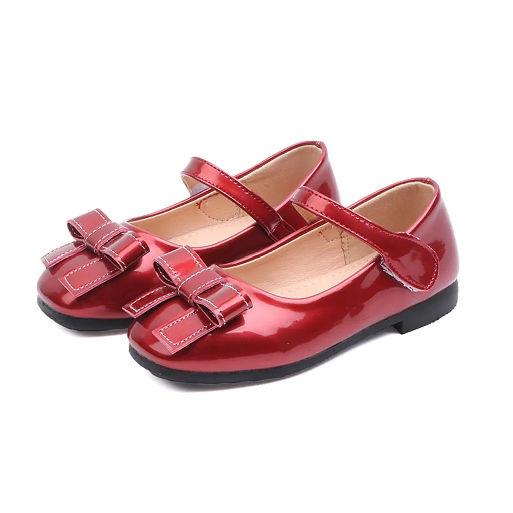 Однотонная танцевальная обувь принцессы с бантом для маленьких девочек | Детская