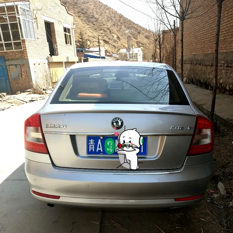 Для Octavia спойлер высокого качества ABS Материал заднее крыло автомобиля праймер