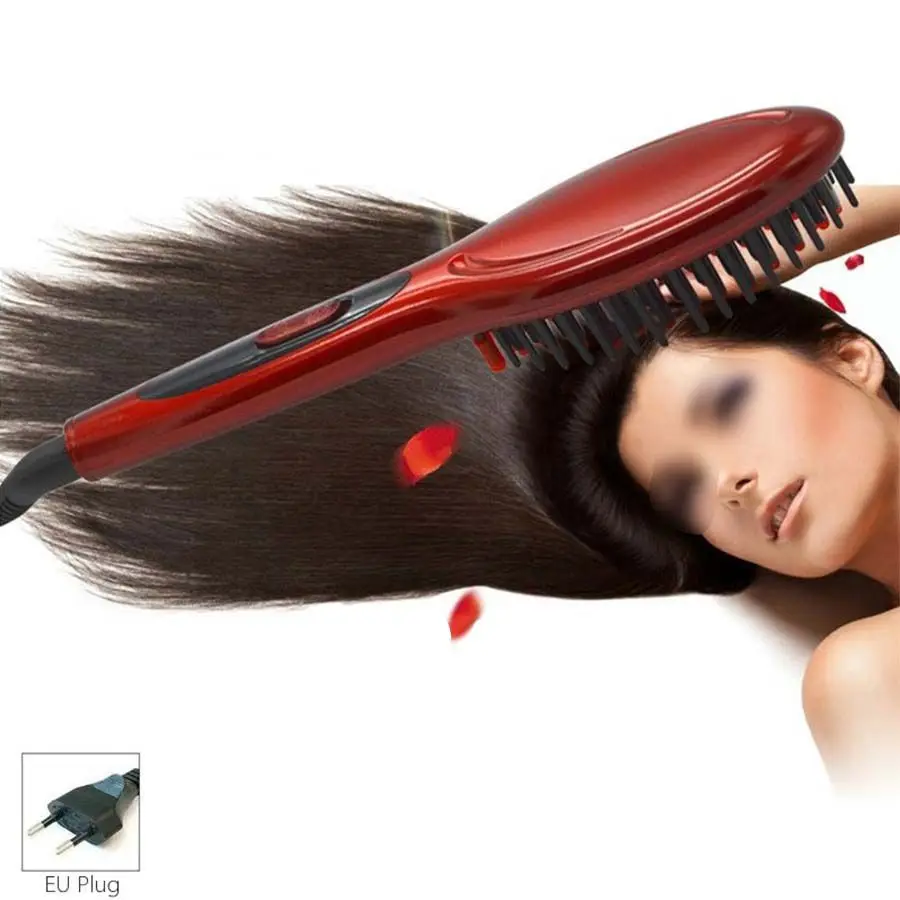 Цифровой электрический выпрямитель для волос расческа распутывания утюжок