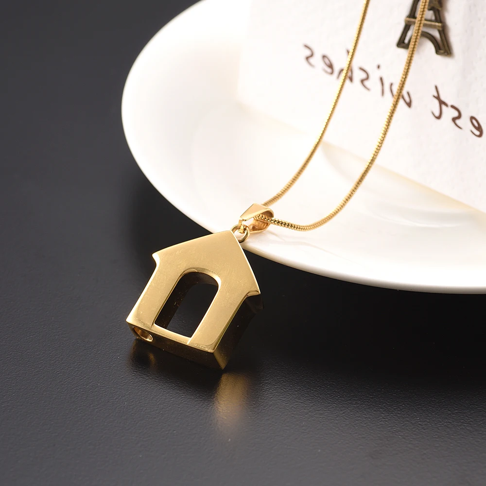 

ijd9886 House Shape Design Ashes Holder Keepsake Urn Memorial Jewelry For Pet/Human Ashes Necklace Free Shipping Fashion Jewelry