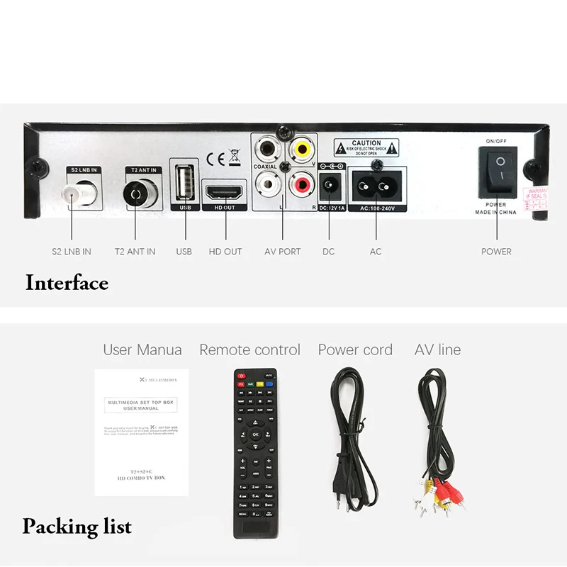 HD Digital DVBT2 DVBS2 DVBC Three In One TV Receiver Support AC3 CCCAM IPTV BOX H.264 MPEG 2/4 1080p Satellite Receiver|Спутниковое ТВ|