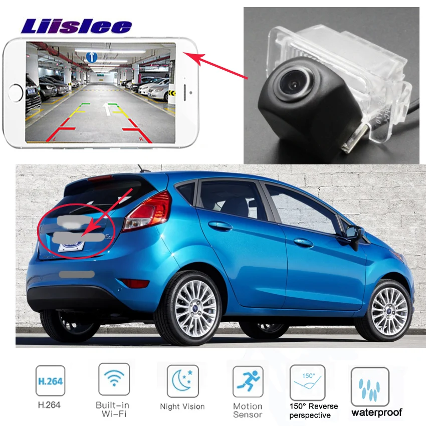 LiisLee WIFI камера заднего вида для Ford Fiesta хэтчбек ST 2008 ~ 2018 ночного видения запасная