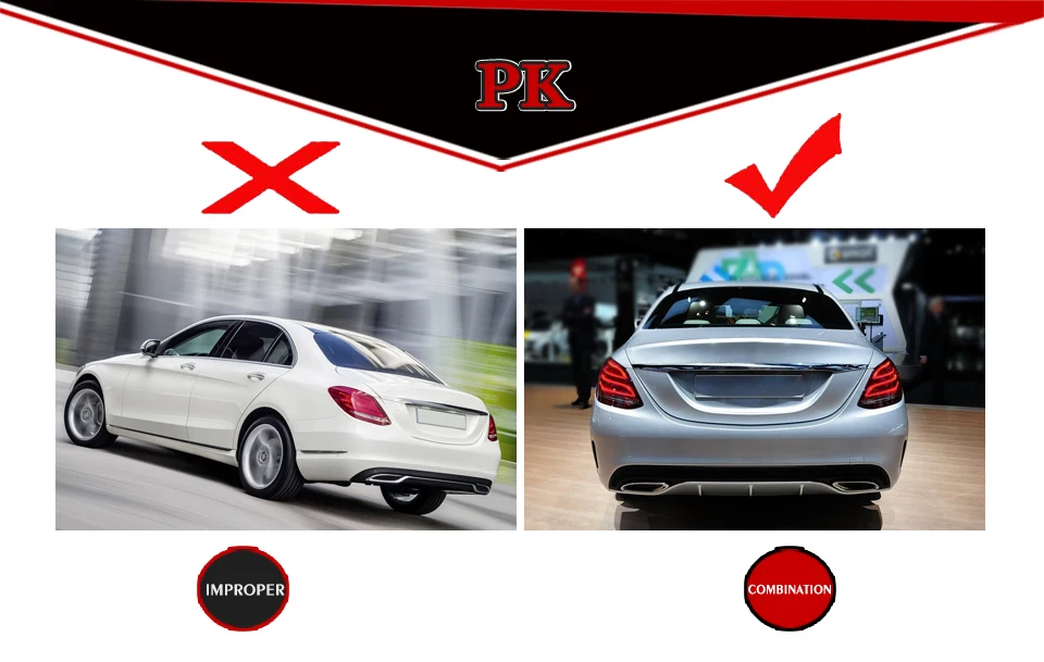 Для заднего бампера W205 диффузор с выхлопом седан для Mercedes Benz c-класс C200 C250 C300 C350 C400 C43 AMG C63 AMG S 14-19