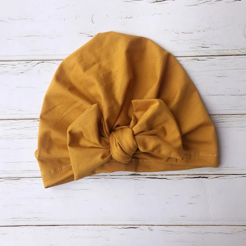 Модный детский головной убор цельный тюрбан платок для девочки Эластичные