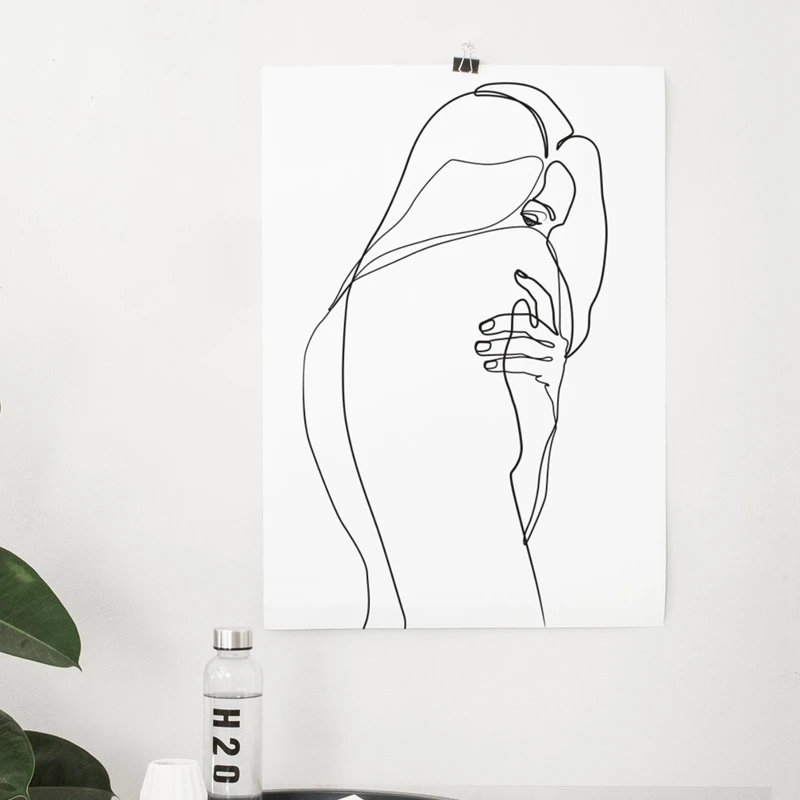 Абстрактные женские стеновые художественные постеры печатные плакаты