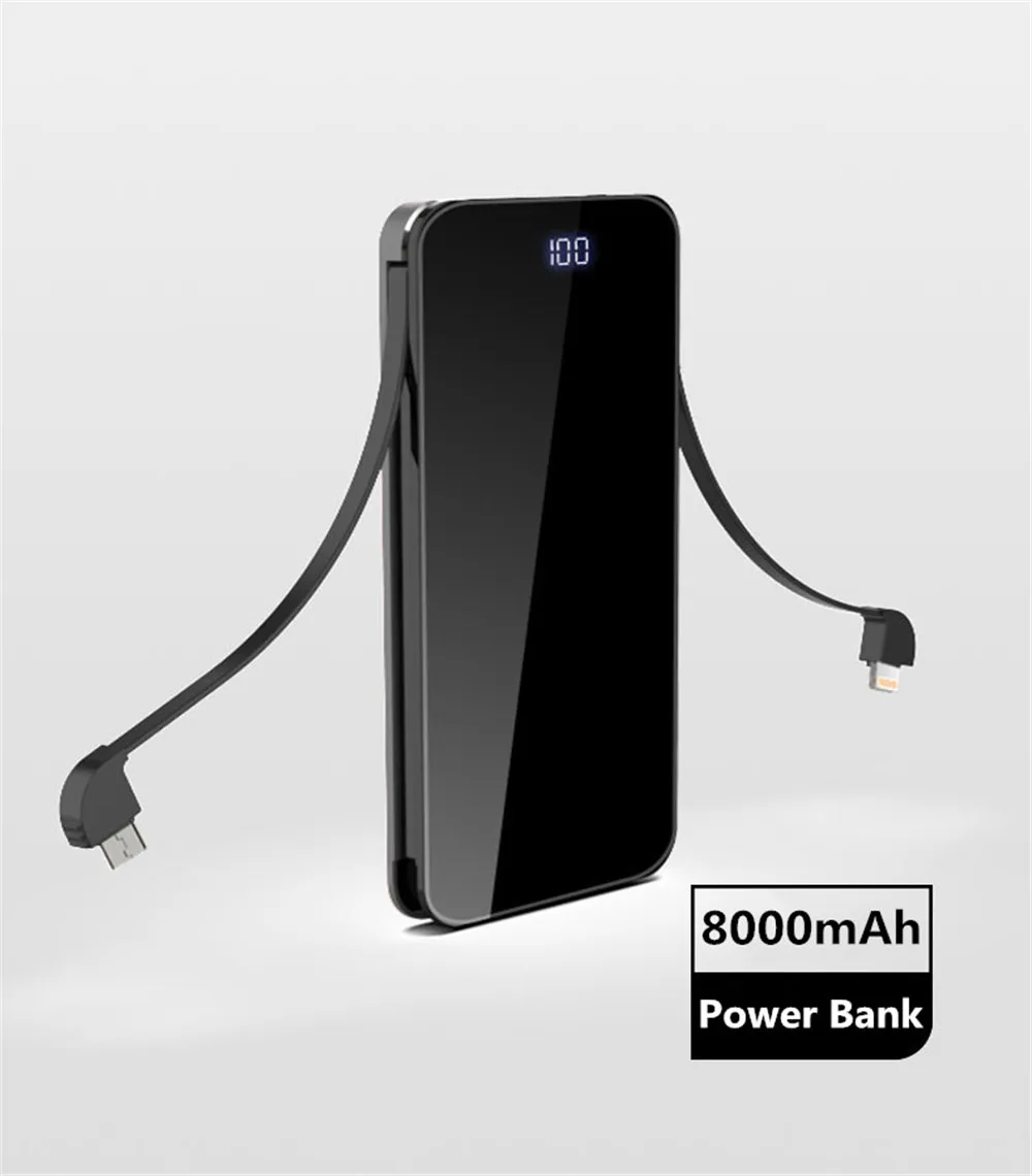 Realy 8000 мАч портативное мобильное зарядное устройство power Bank lcd для Xiaomi/iphone/samsung/huawei Быстрая зарядка внешний мини-аккумулятор резервного копирования
