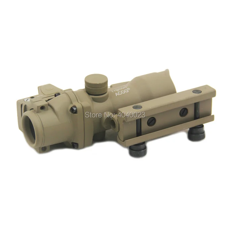 Тактический ACOG 4X32 волокно Источник Зеленый Оптическое волокно прицел с RMR микро Красный точка зрения маркированная версия