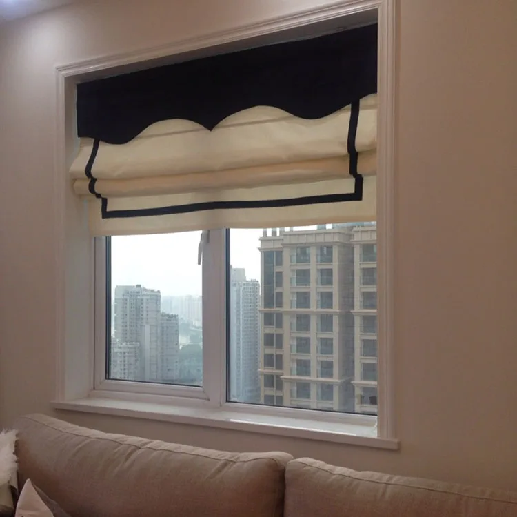 Лидер продаж роскошные шторы в европейском стиле из хлопка и льна римские жалюзи