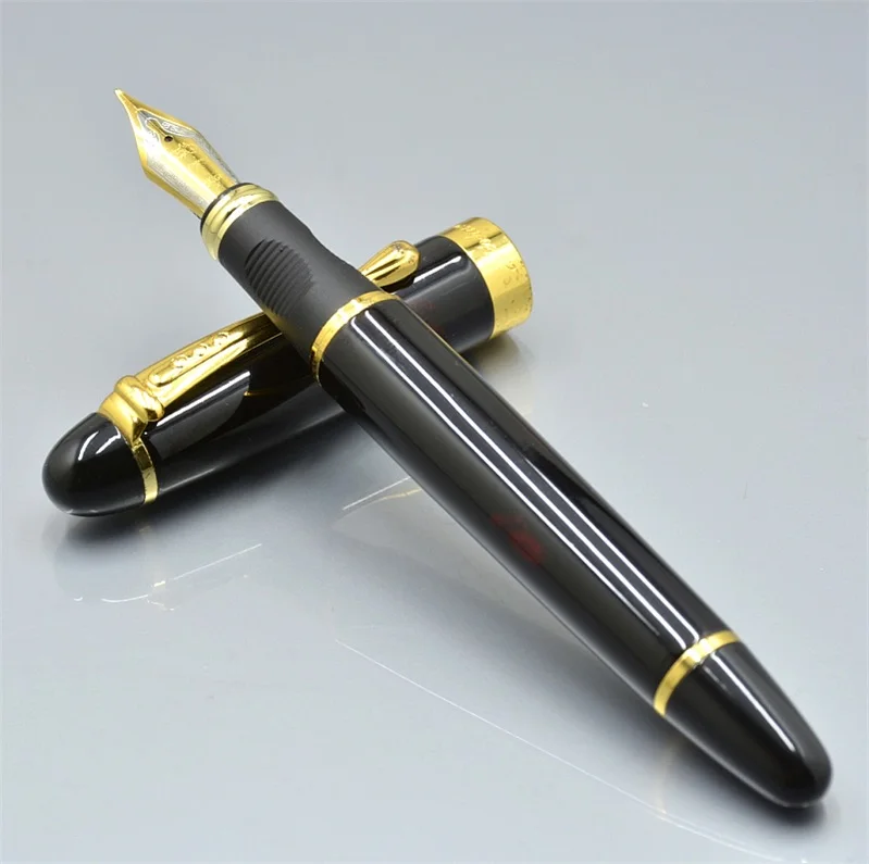 pen as picture show JINHAO X450 класса люкс 0,5 или 1,0 мм наконечник Металл Китайская каллиграфия перьевая ручка, канцелярские принадлежности для офиса, школьные принадлежности, бренд ручек молочного цвета - Цвет: pen as picture show