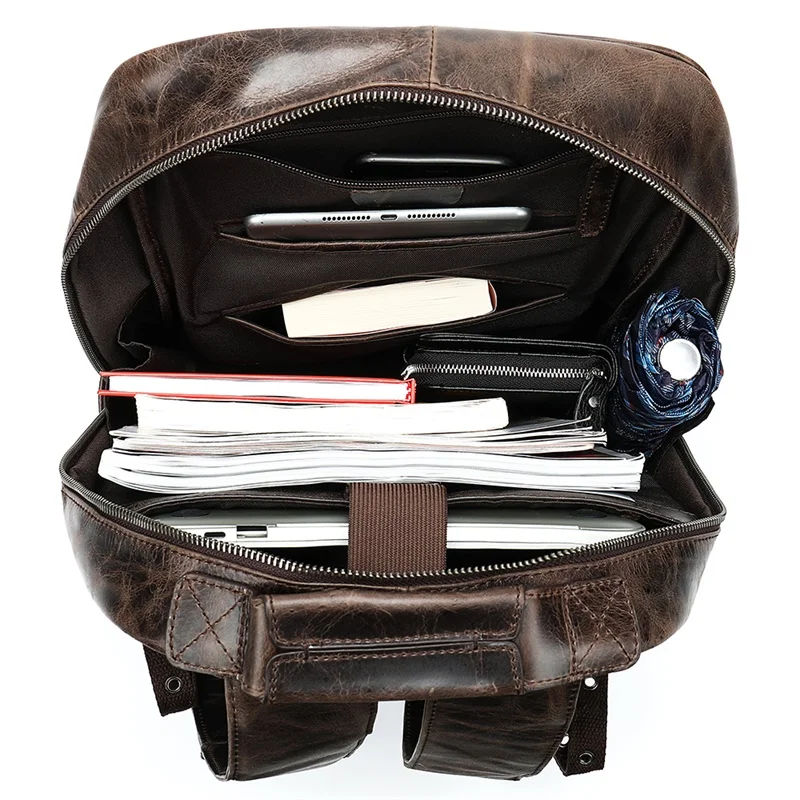 Рюкзак WESTAL мужской из натуральной кожи ранец для ноутбука школьный портфель