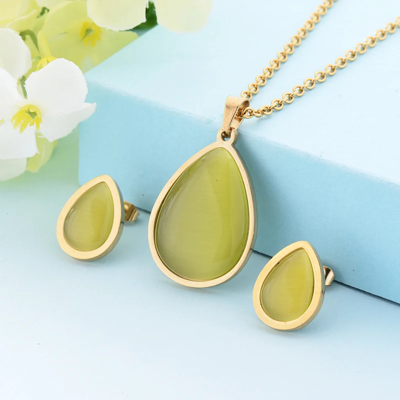 Два Цвета синий зеленый овальный хрустальный камень ювелирные изделия серьги