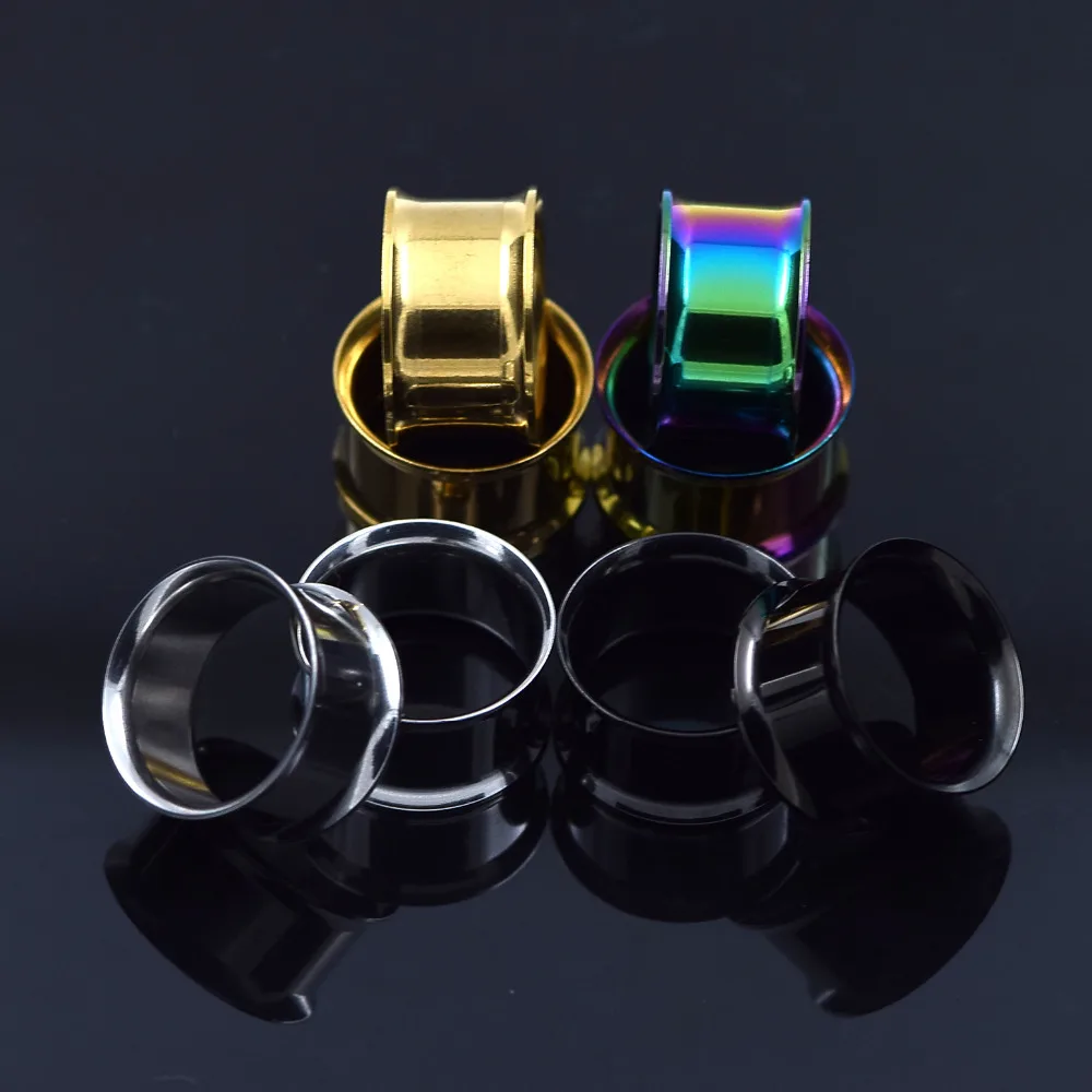 Туннели Для Пирсинга Ушей расклешенные из нержавеющей стали|piercing body jewelry|body
