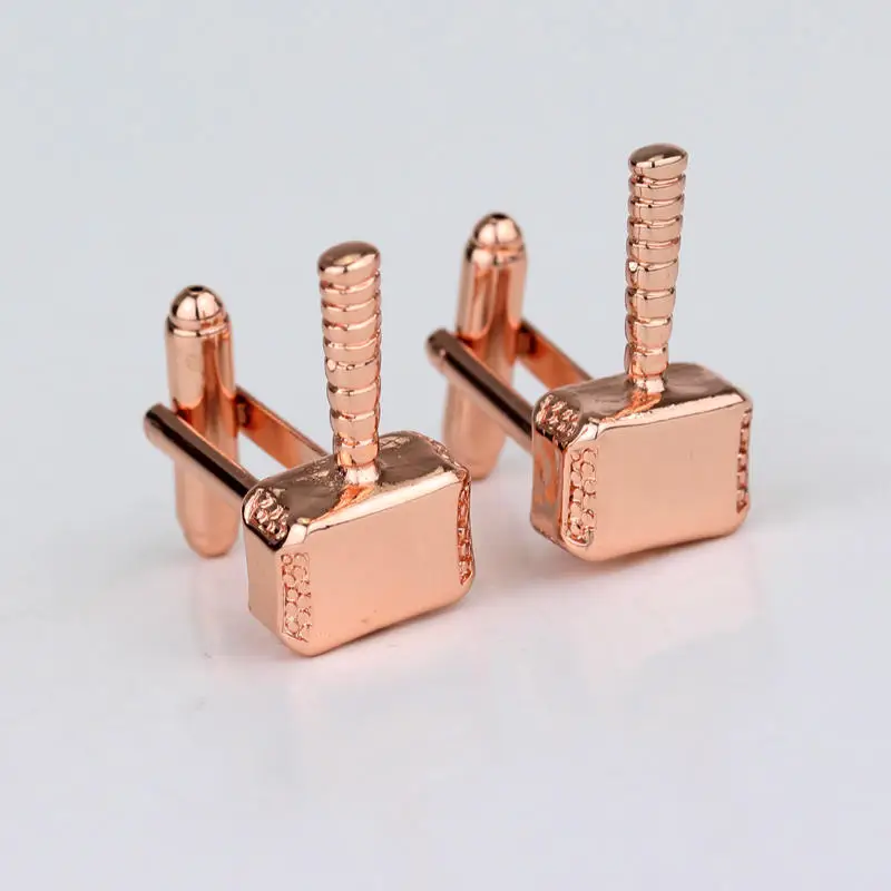 rose gold Горячий фильм о супергероях запонки модные Marvel Топы по мотивам известных фильмов Тор - Окраска металла: rose gold