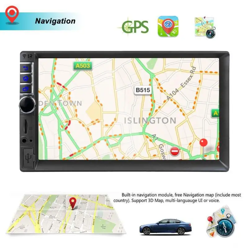 7' Touch Screen Car MP4 MP5 Player Android 7.1OS WiFi Stereo GPS Navigator FM Radio with Camera | Автомобили и мотоциклы