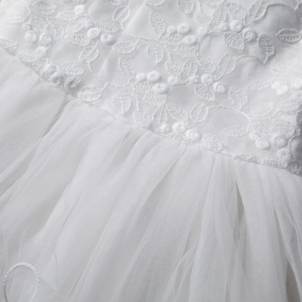 White Dress For 2-6 Years Girls Casual Clothes Kid Dresses Birthday Party Wear Flower Little Princess Lace Summer Clothing | Детская