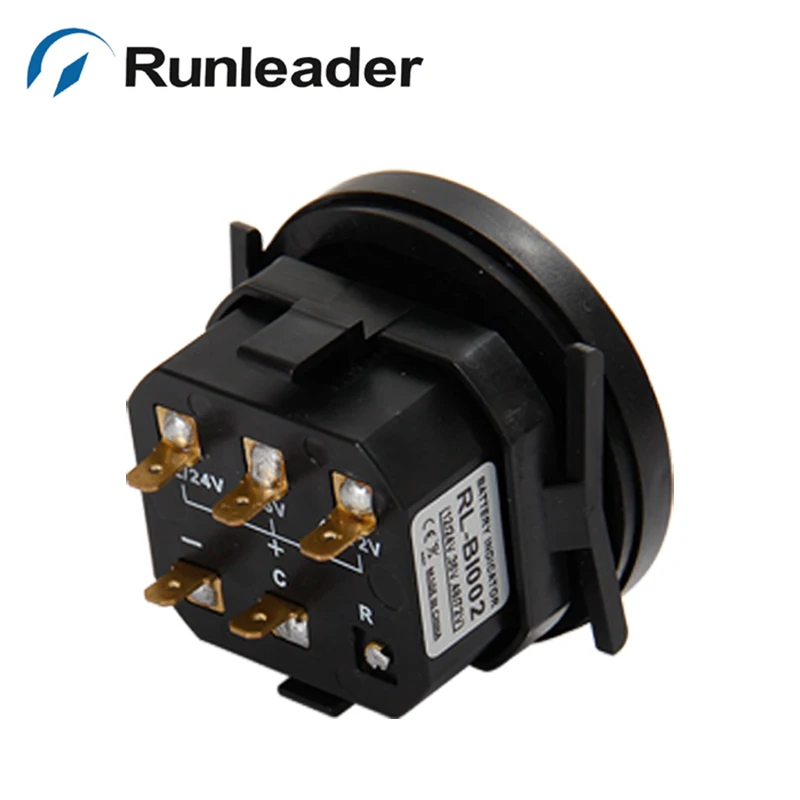 Runleader bi002 круглый светодиодный Батарея индикатор 12 В 24 36 48 72 для Гольф тележки