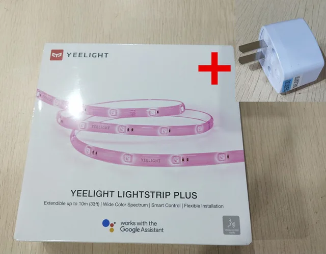 Add US plug Xiaomi Yee светильник RGB умный светильник Умный домашний телефон приложение Wi-Fi светильник цветной светодиодный светильник 2 м 16 миллионов 60 Светодиодный - Цвет: Add US plug