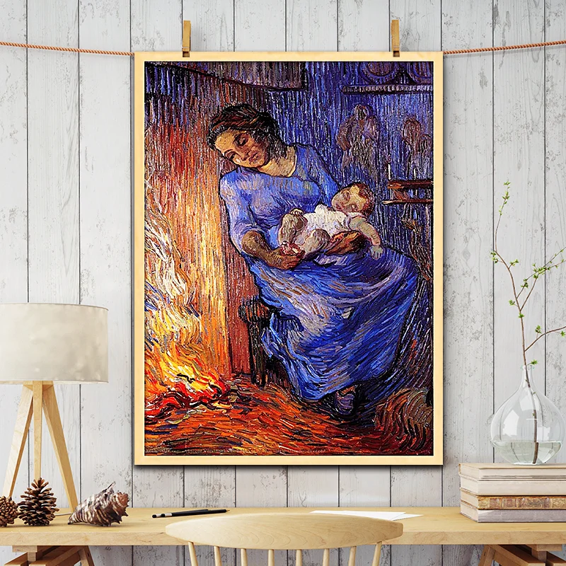 Ван Гог мать и ребенок diy живопись по номерам художественная краска