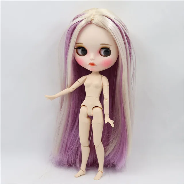 oily hair Фабрика blyth кукла 1/6 bjd белая кожа тела, новое матовое лицо резные губы с бровью индивидуальные лица, 30 см BL6025/2137/6122 - Цвет: oily hair